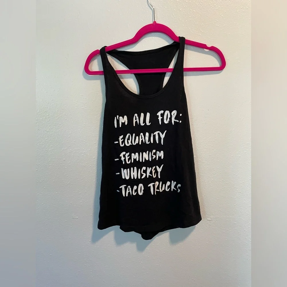 Women’s Taco Feminism Whiskey Equality Tank Top - Picture 7 of 9